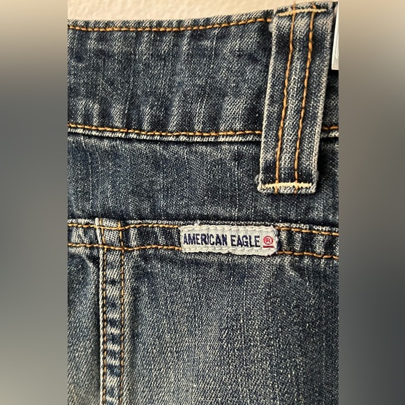 American eagle outfitters vintage Y2K flare low rise boho blue jeans size 6 - Picture 7 of 14